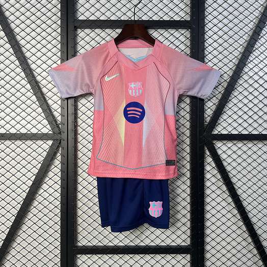 Ensemble de football enfant 25-26 BAR rose spécial