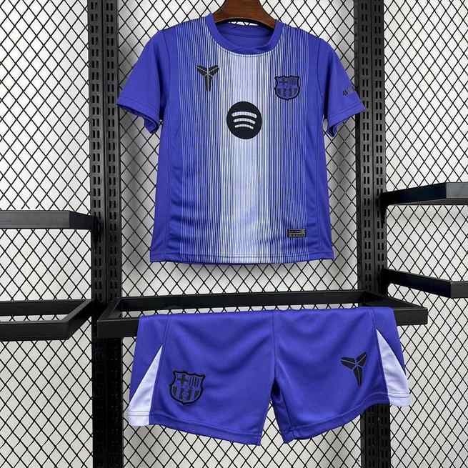 Barcelona 2025/26 Purple Goalkeeper Kids Kit