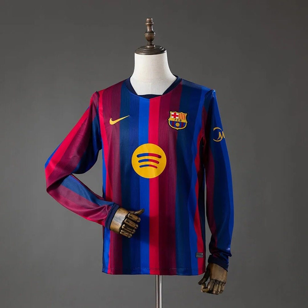 Maillot de football Barcelona — 2026/27 · Domicile · Manches longues · tailles S–4XL