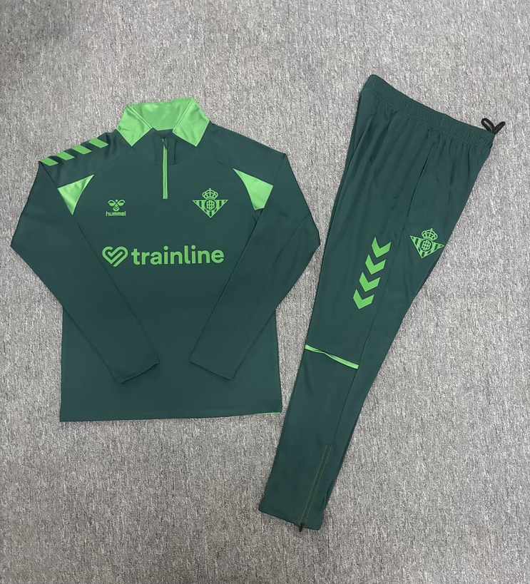 Survêtement Real Betis vert demi-zip — 2026/27 · tailles S–2XL