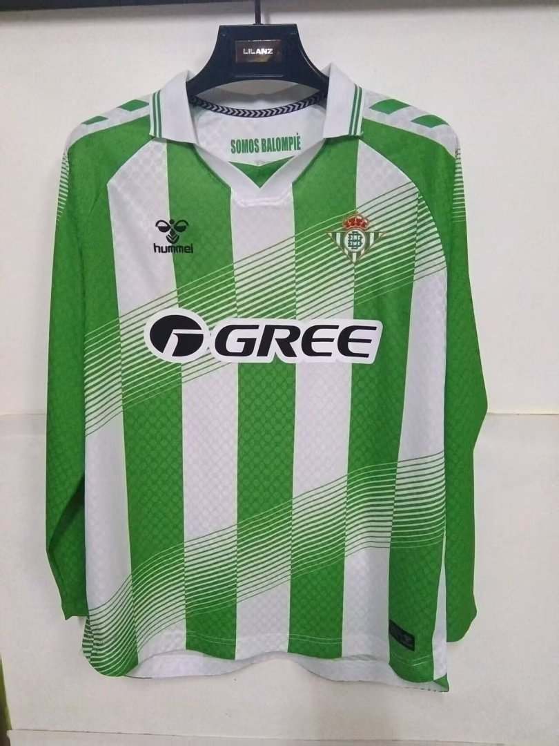 2026/27 Real Betis Home Long Sleeve Soccer Jersey S-4XL