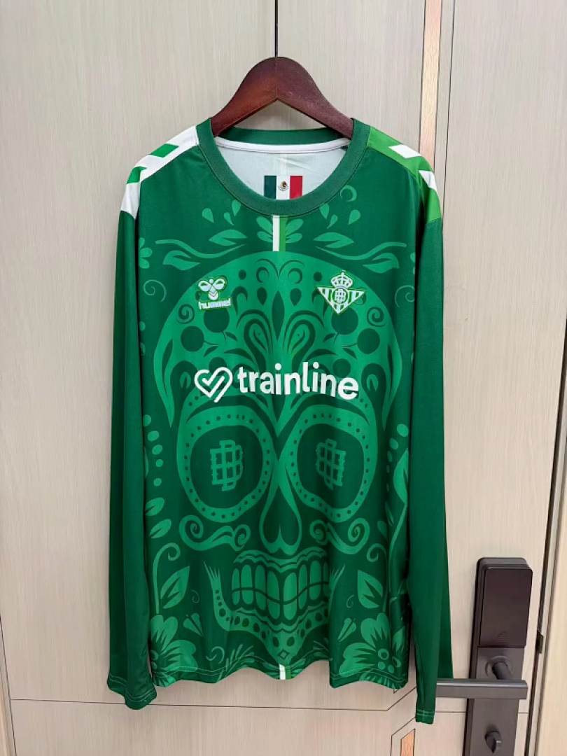 Real Betis 2025/26 Day of the Dead Special Edition Long Sleeve Jersey S-2XL
