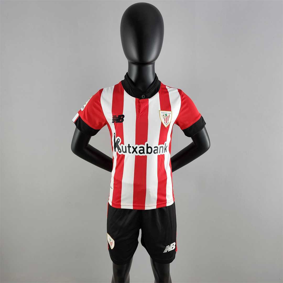 22-23 Athletic Bilbao home kids kit