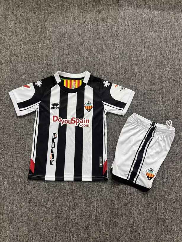 2026/27 CD Castellon Home Kids Kit Soccer Jersey 16-28