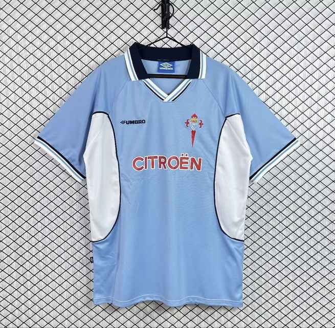 Maillot de football RC Celta de Vigo UCL version — 1998/99 · Domicile · Rétro · tailles S–2XL
