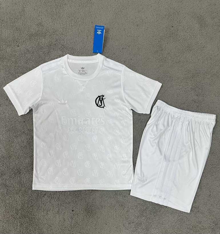 2026/27 Real Madrid 125th Anniversary White Kids Kit Jersey Size 16-28