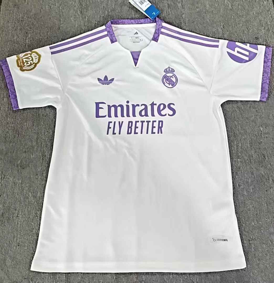 2026/27 Real Madrid 125th Anniversary White Purple Soccer Jersey S-4XL