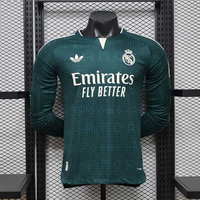 Maillot de football Real Madrid — 2026/27 · Extérieur · Version joueur · Manches longues · tailles S–3XL