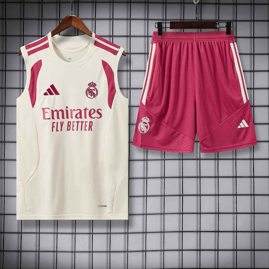 2026/27 Real Madrid Beige Vest Suit S-2XL