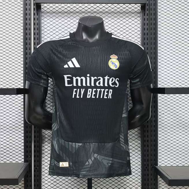 Maillot de football Real Madrid noir gardien — 2026/27 · Version joueur · tailles S–2XL