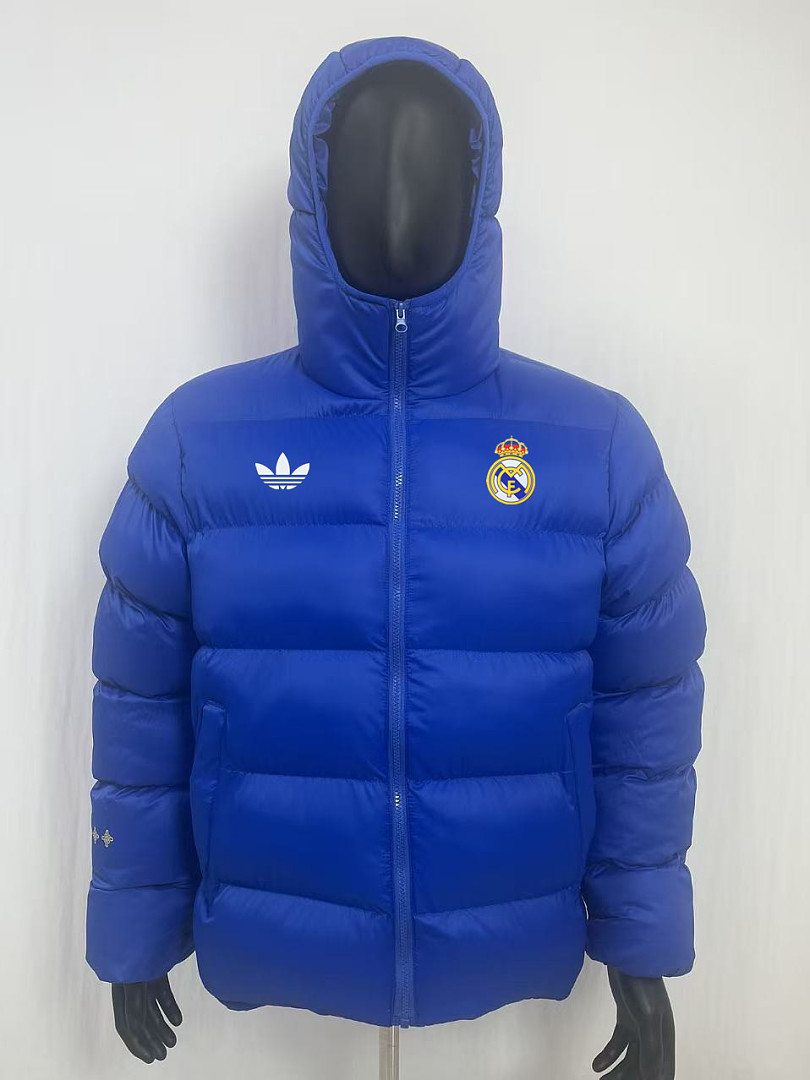 2026/27 Real Madrid Bright Blue Cotton Coat S-2XL