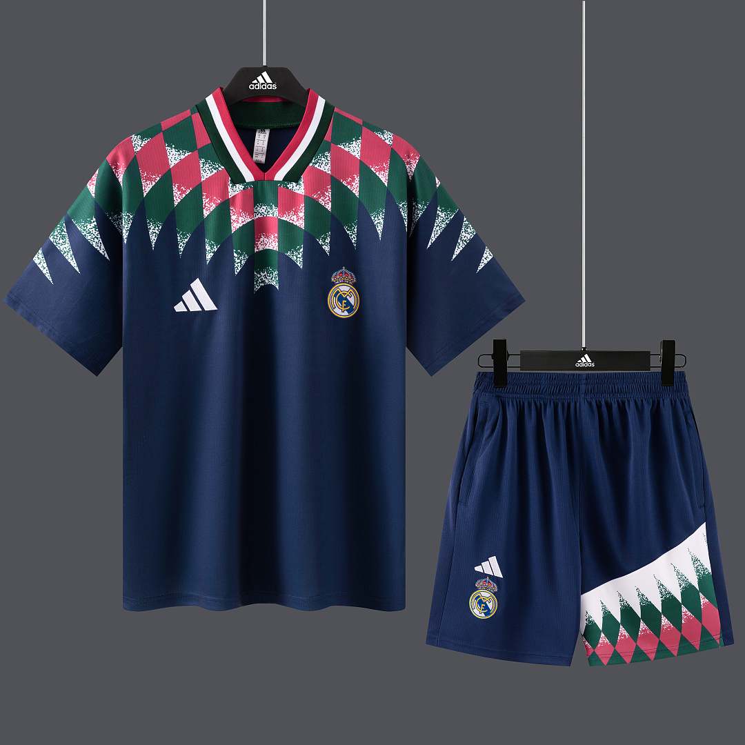 2026/27 Real Madrid Dark Blue Retro Training Suit S-2XL