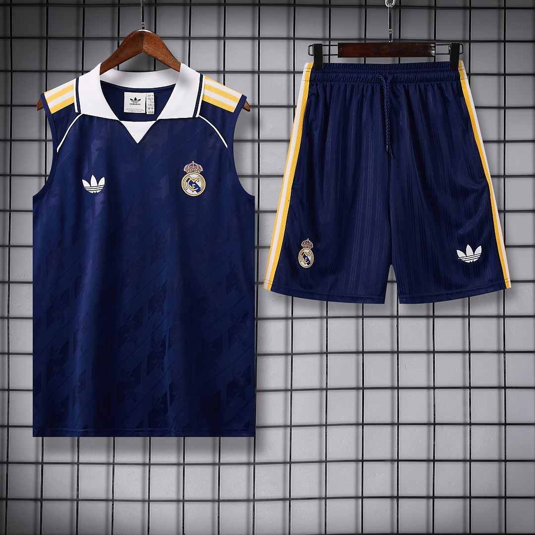 2026/27 Real Madrid Dark Blue Vest Suit S-2XL