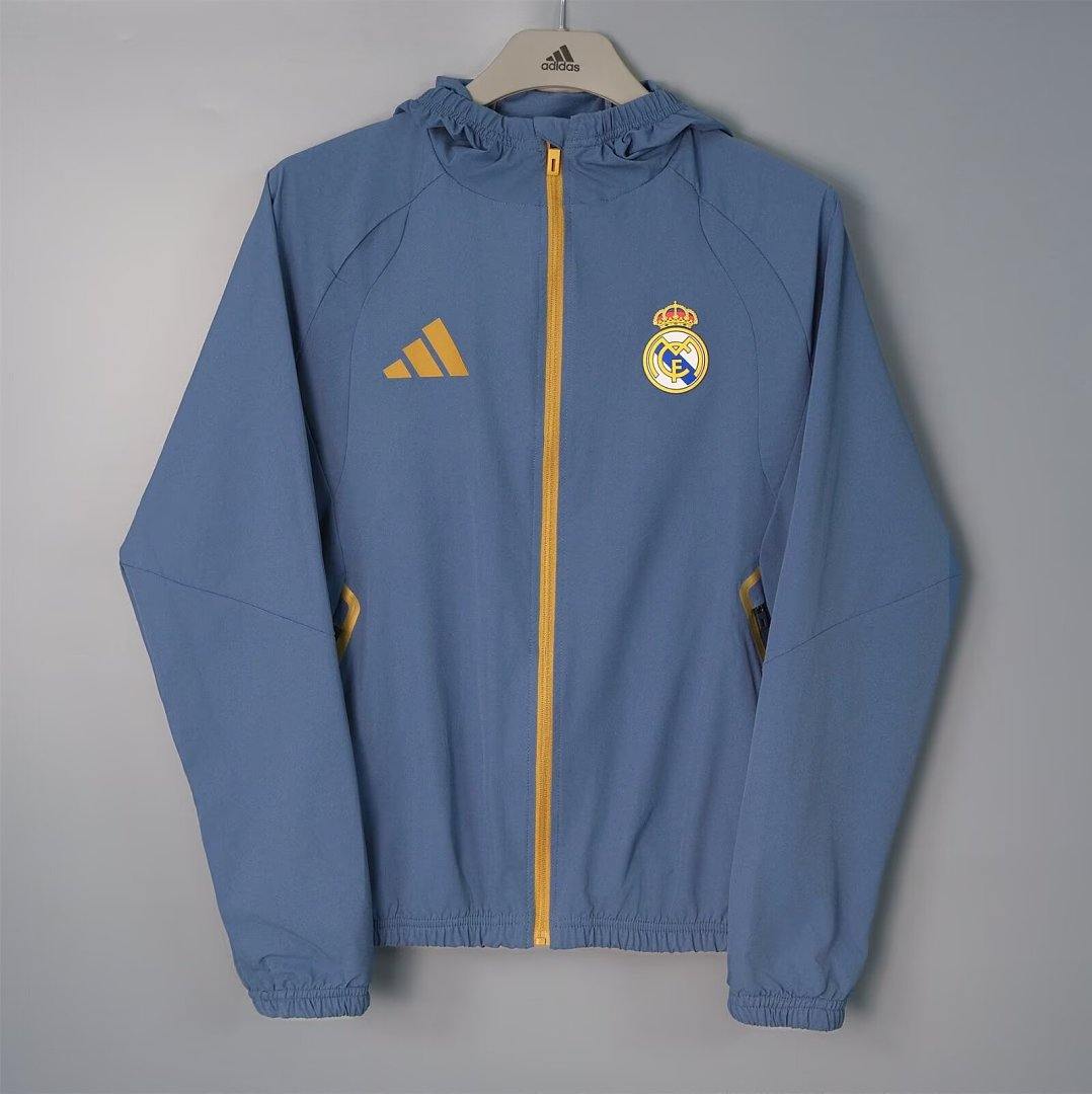 2026/27 Real Madrid Gray Blue Windbreaker S-2XL
