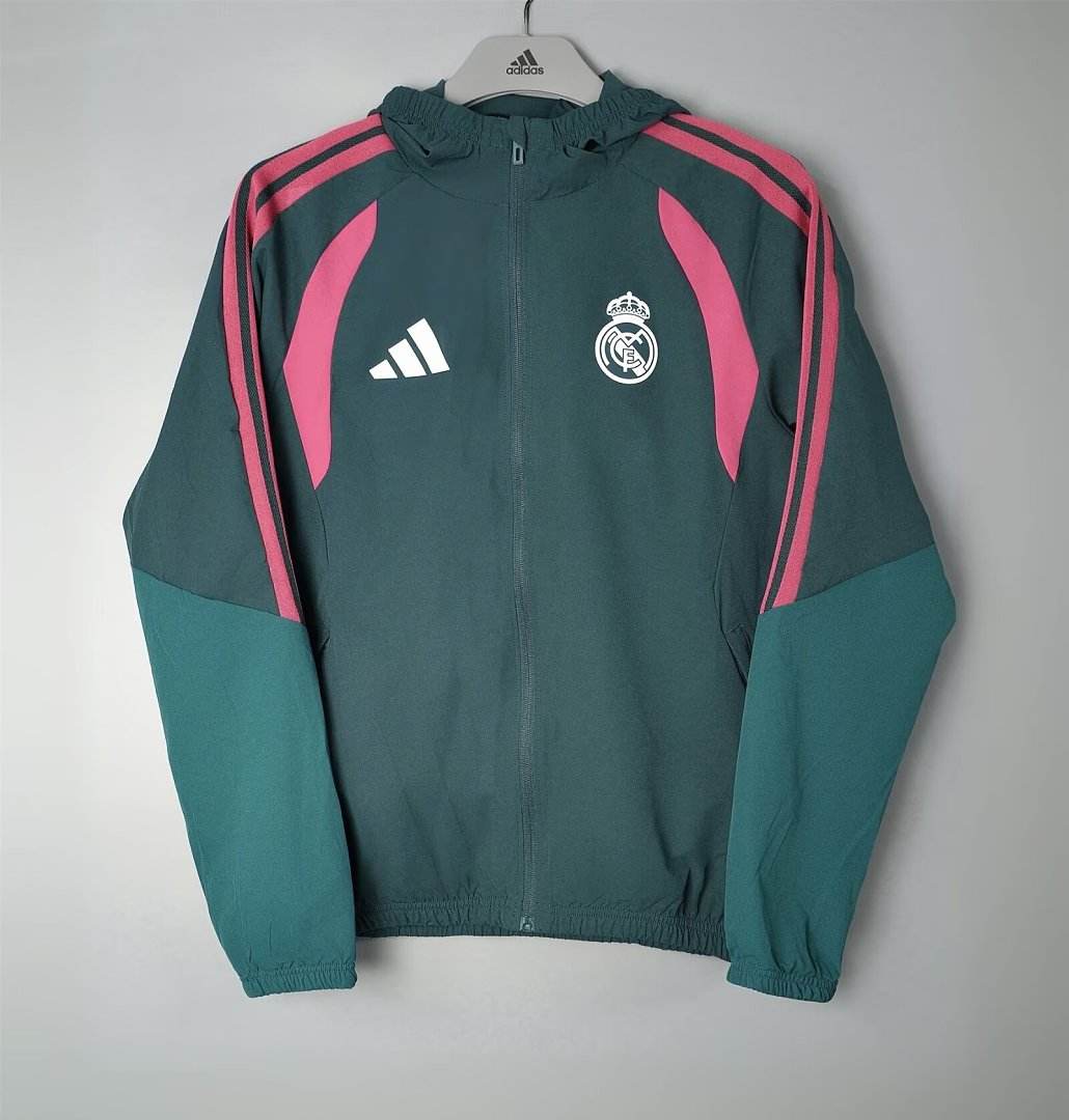 2026/27 Real Madrid Green Windbreaker Jacket S-2XL