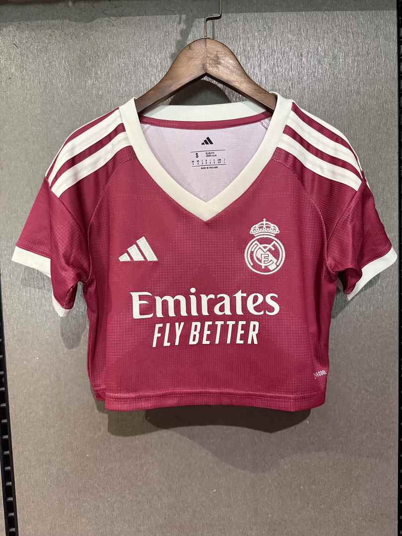 2026/27 Real Madrid Second Away Women's Crop Top Jersey Size S-XL