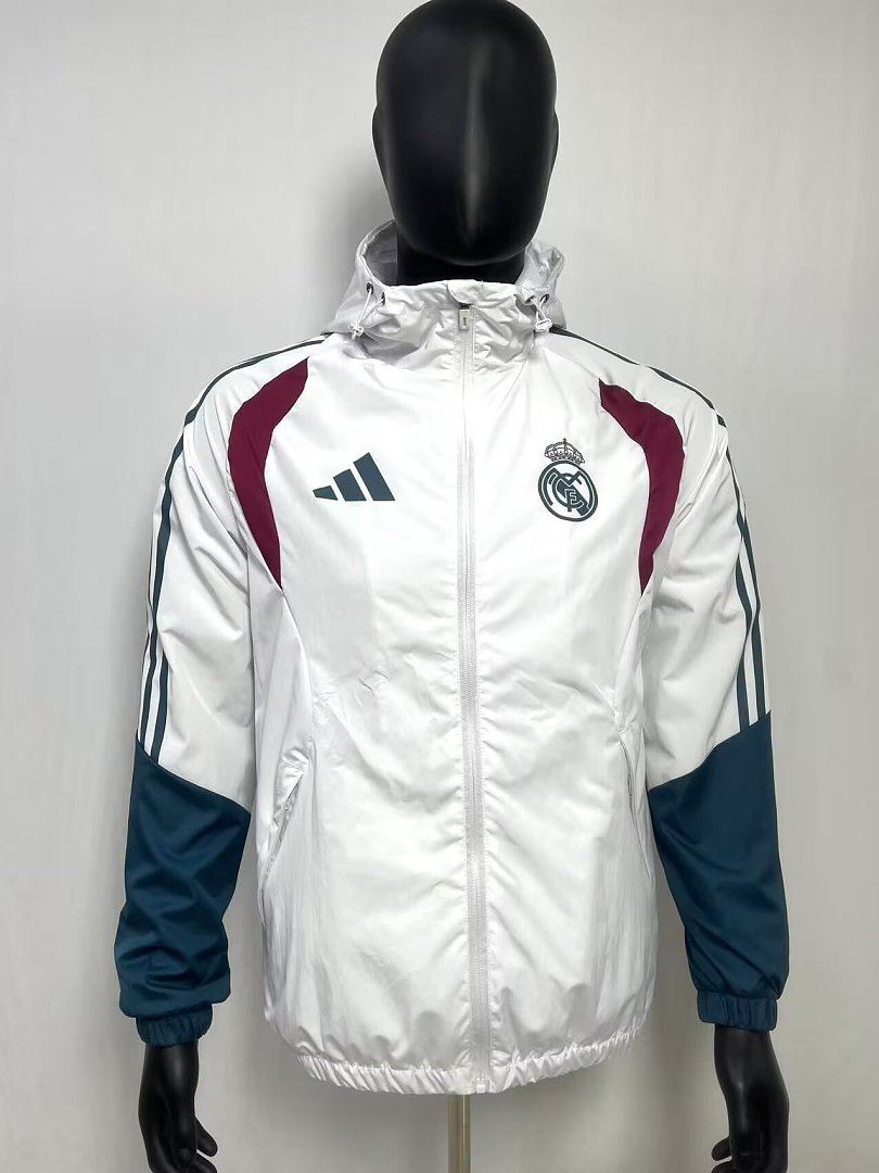 2026/27 Real Madrid White Green Red Windbreaker S-2XL