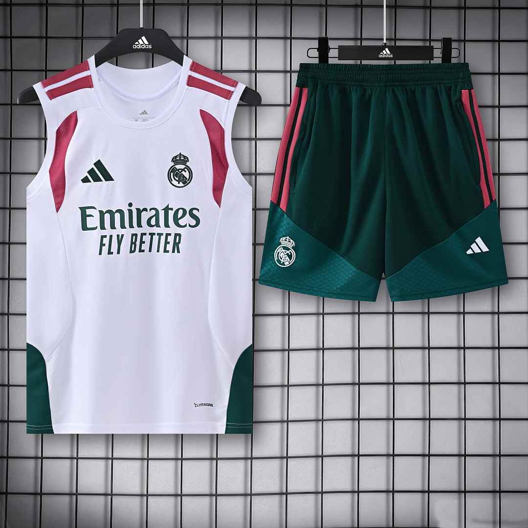 Débardeur Real Madrid blanc et vert — 2026/27 · tailles S–2XL
