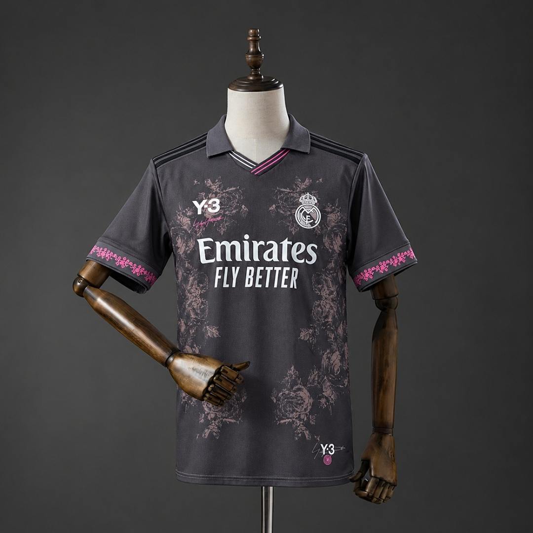 Maillot de football Real Madrid Y3 noir édition spéciale — 2026/27 · tailles S–XXL