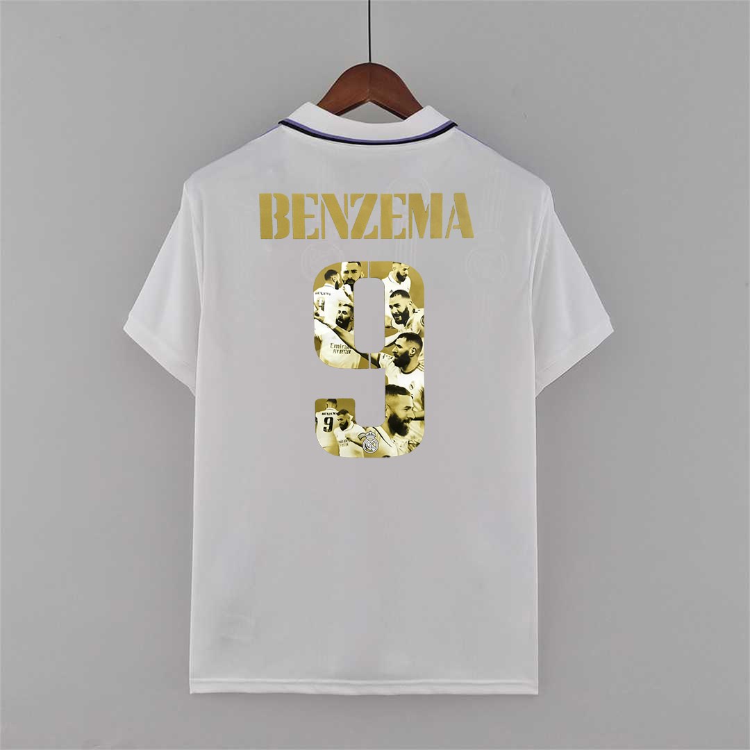 22-23 R MAD #9 BENZEMA doré commémoratif number