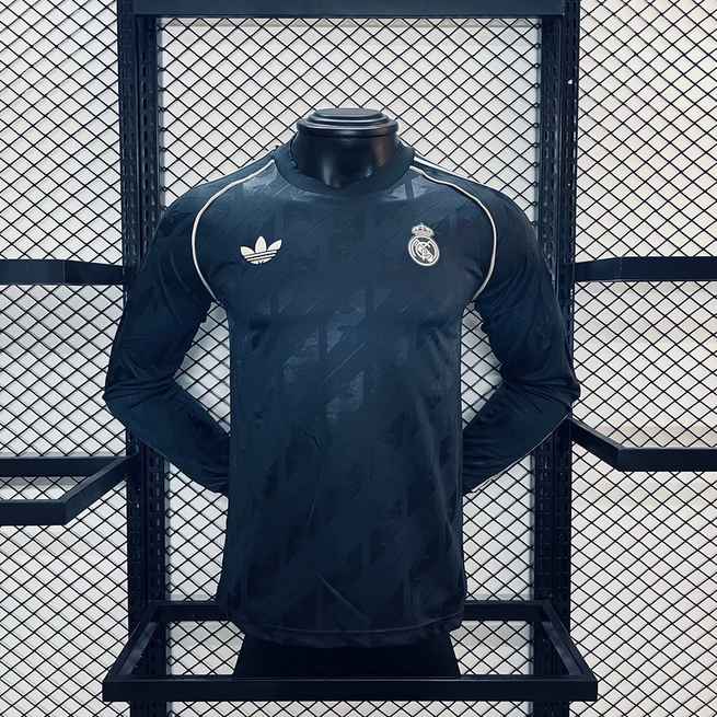 24-25 R MAD Black Retro Model Long Sleeve Player version jersey
