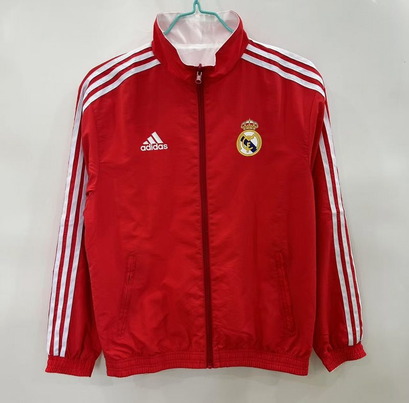 25-26 R MAD white and red reversible windbreaker