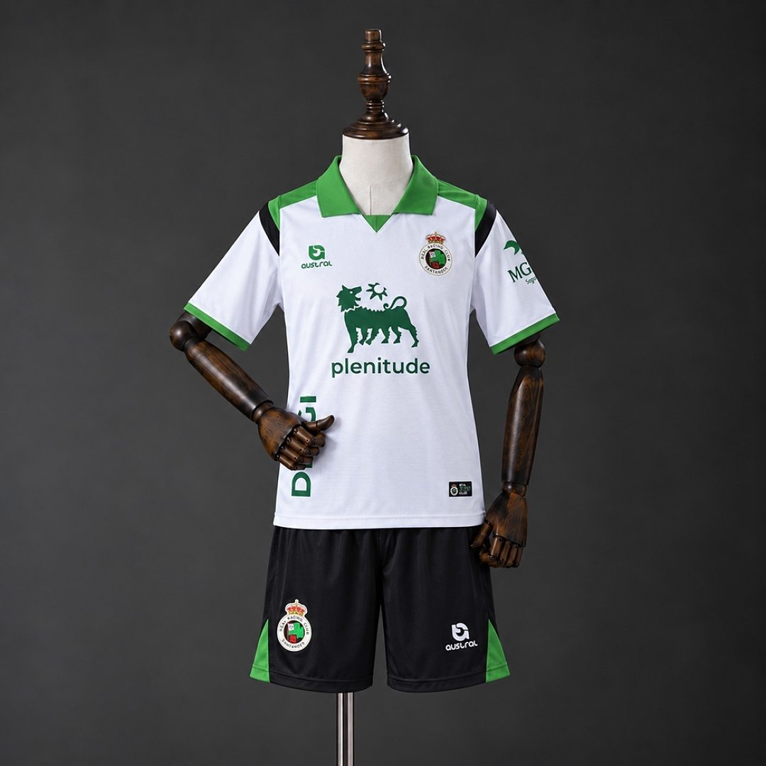 Ensemble de football enfant course de Santander — 2026/27 · Domicile · tailles 16–28