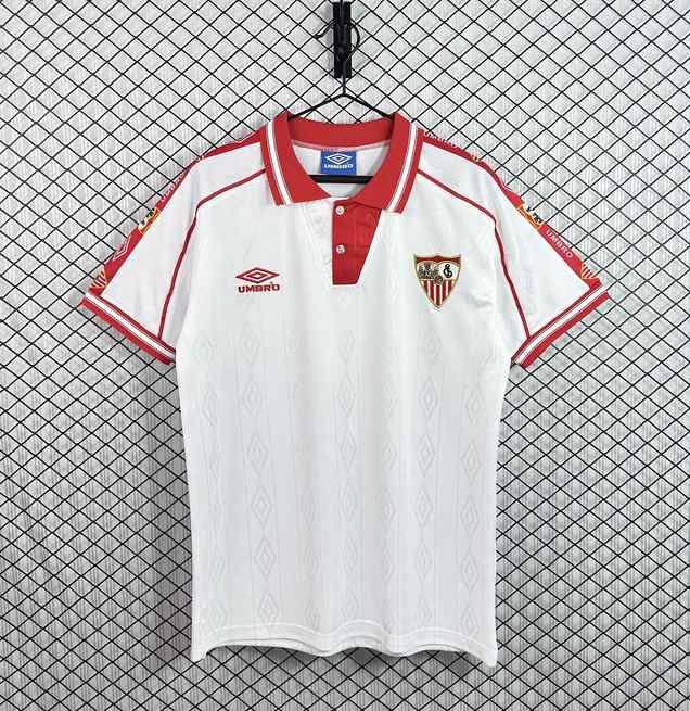 1998/00 Sevilla Home White Retro Soccer Jersey Size S-2XL