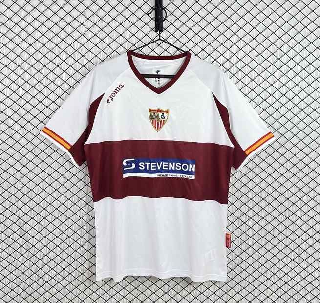 2005/06 Sevilla Europa Version White Retro Soccer Jersey S-2XL