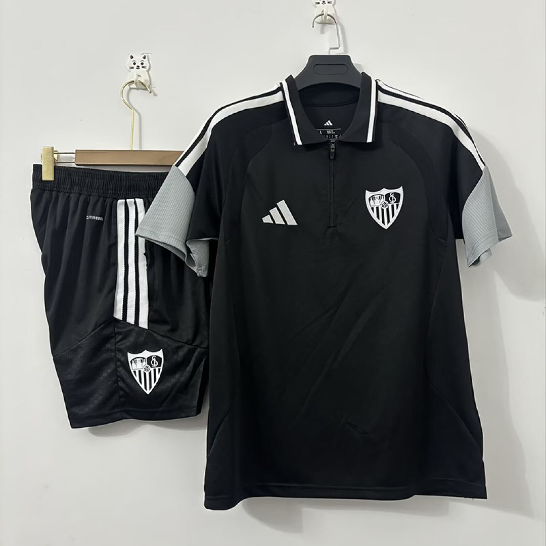 2026/27 Sevilla FC Black POLO Suit S-2XL