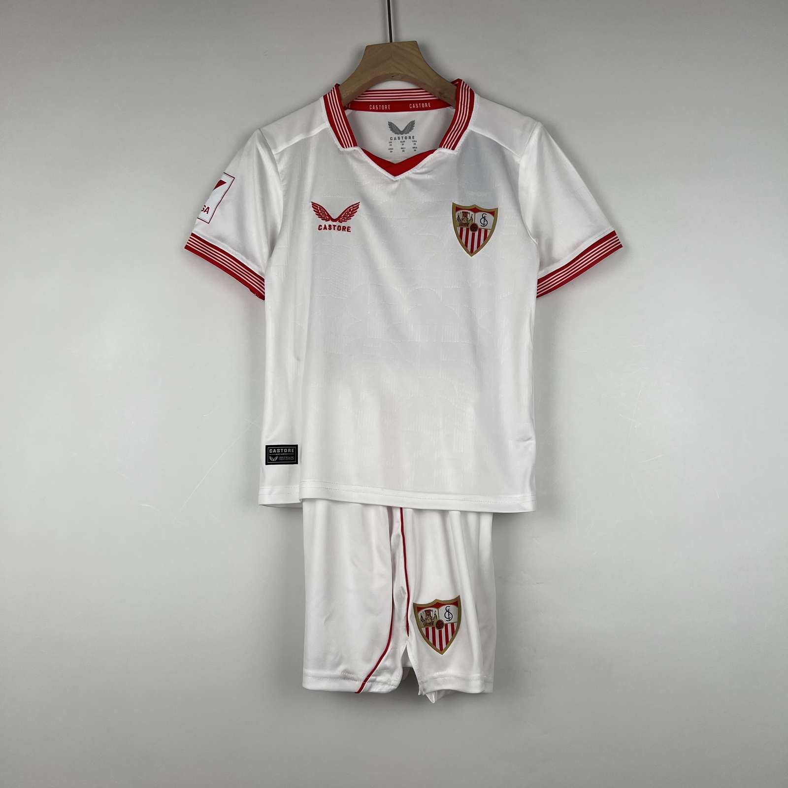23-24 Sevilla home kid kit size 16-28