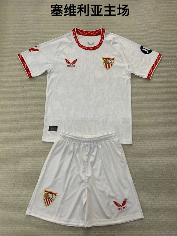 24-25 Sevilla home adult uniform and kid kit