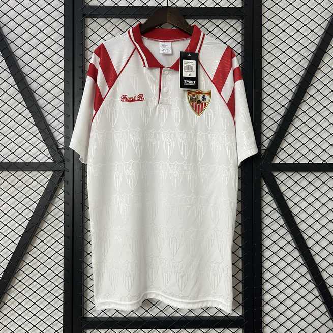 92-93 Sevilla Home Retro Football Jersey