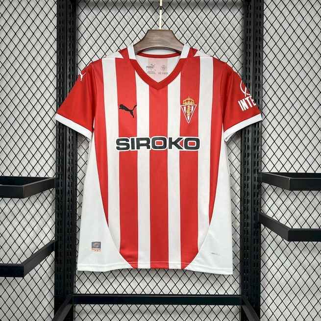 24-25 Sporting de Gijon home soccer jersey