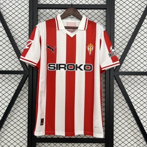 25-26 Sporting Gijon Home Soccer Jersey