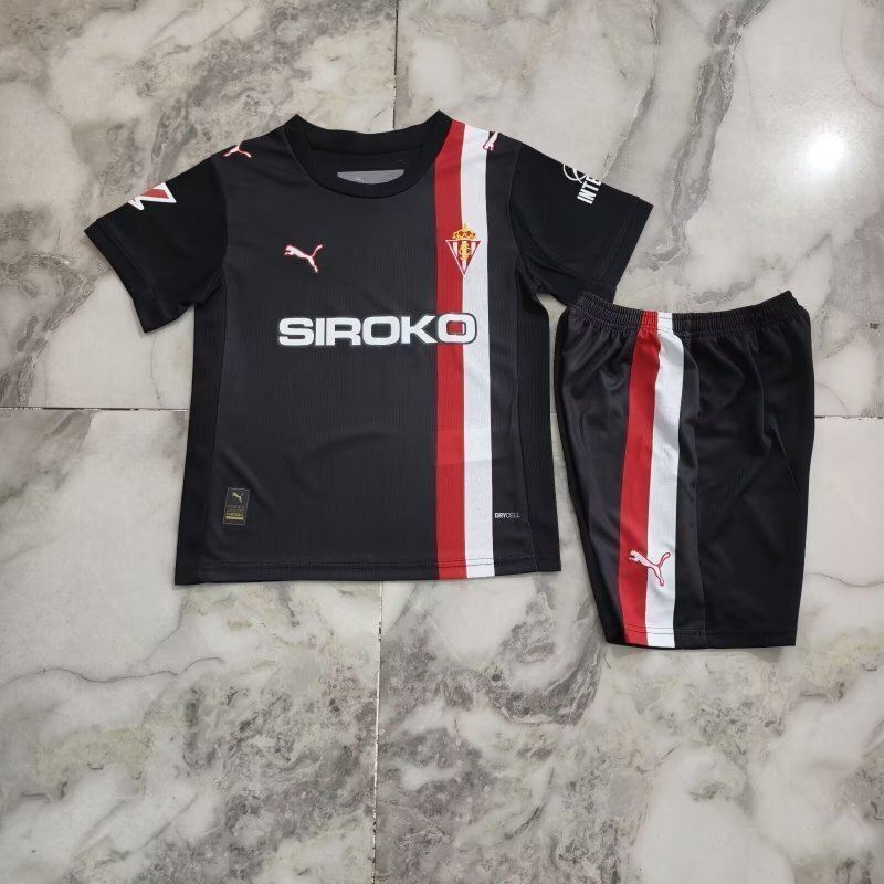 Sporting de Gijon 2025/26 Away Kids Kit