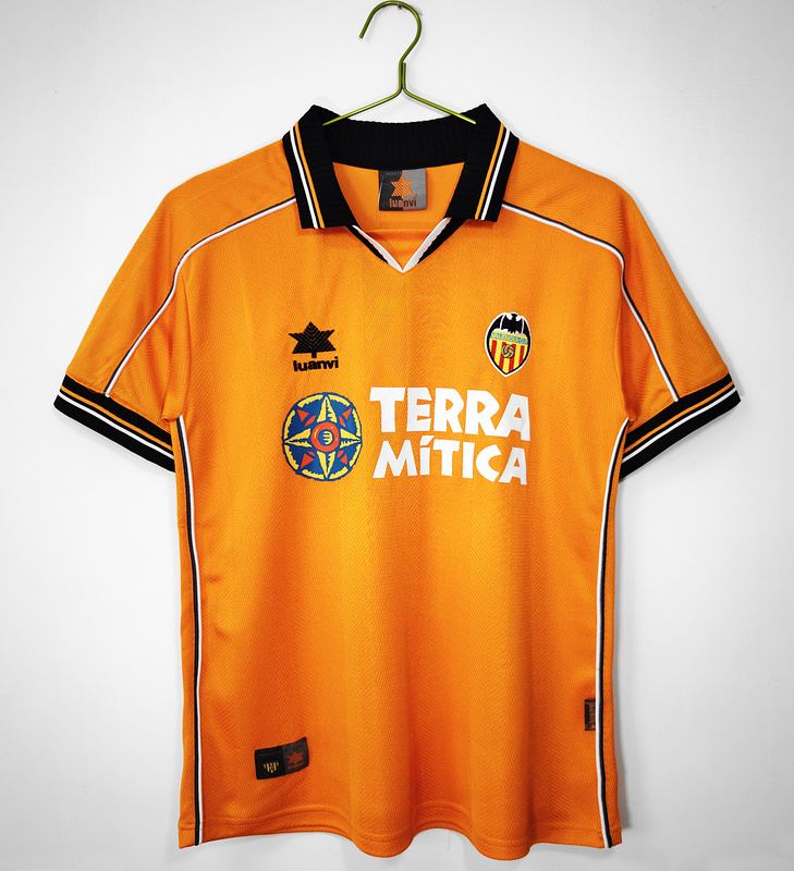 99-00 Valencia away retro jersey