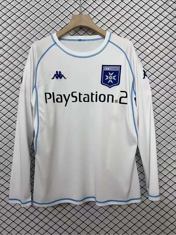 03-04 Auxerre home long sleeve retro jersey