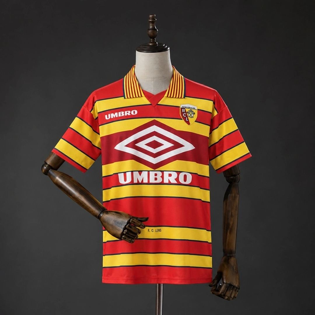 Maillot de football RC Lens — 1997/98 · Domicile · Rétro · tailles S–XXL