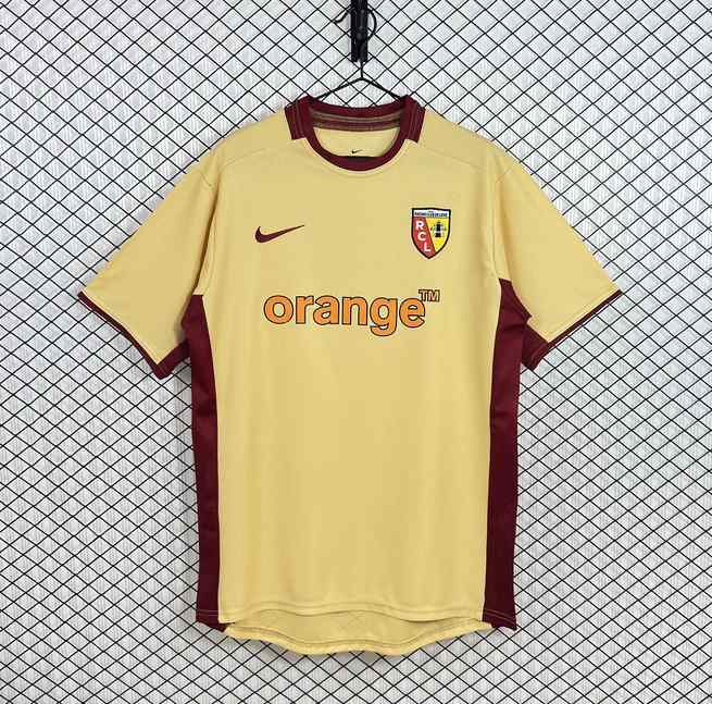 2002/03 RC Lens Light Yellow Home Retro Soccer Jersey S-XXL