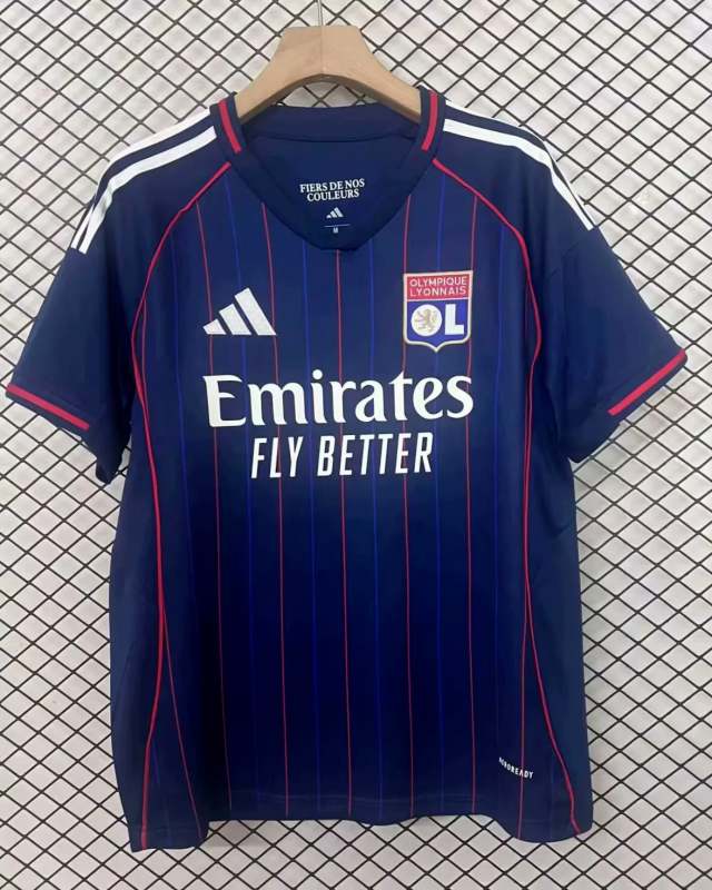 Lyon 2025/26 Away soccer jersey size S-4XL