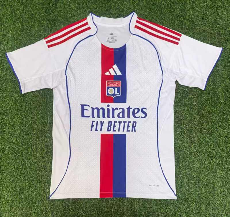 Maillot de football Lyon — 2025/26 · Domicile · tailles S–4XL