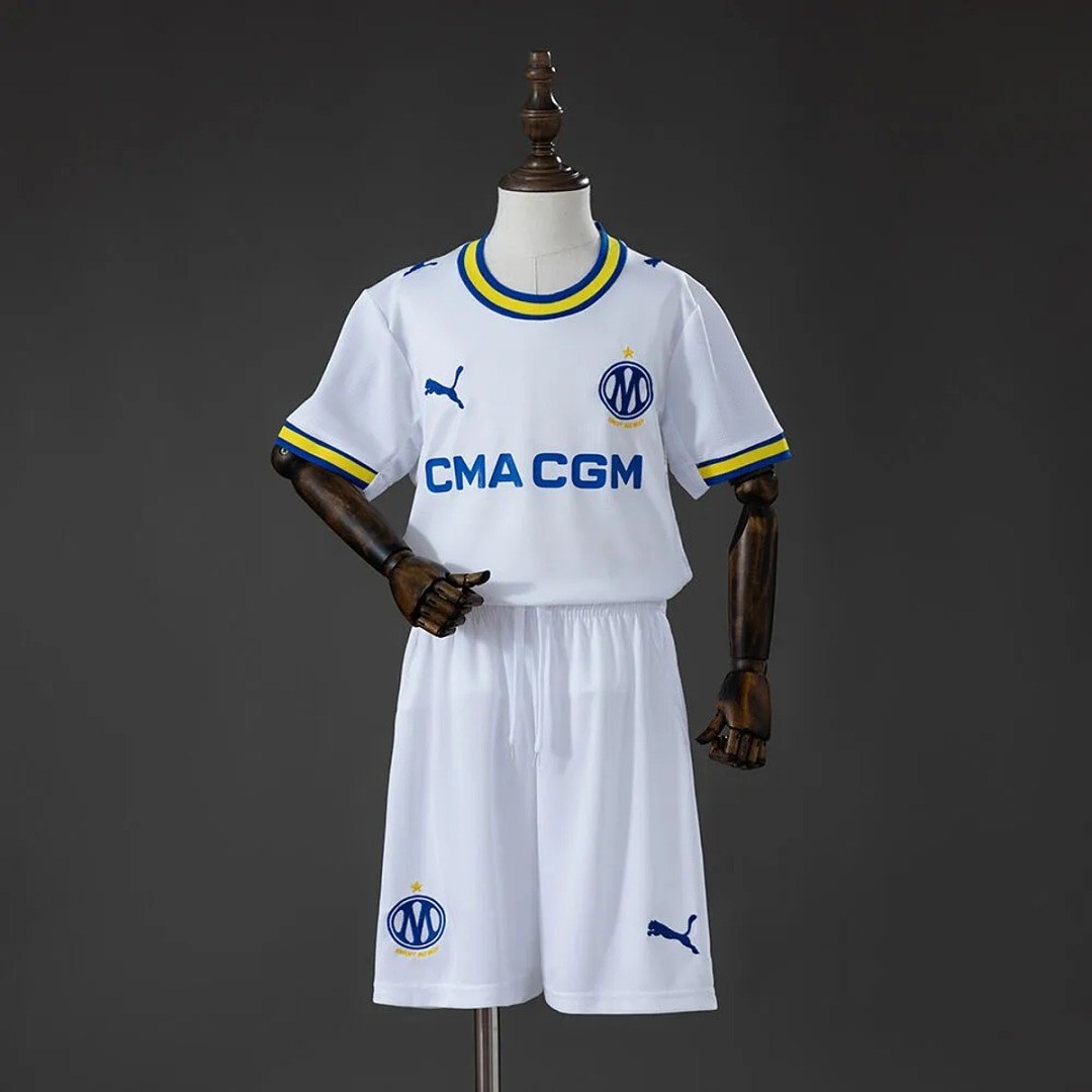 Ensemble de football enfant Olympique Marseille — 2026/27 · Domicile · tailles 16–28