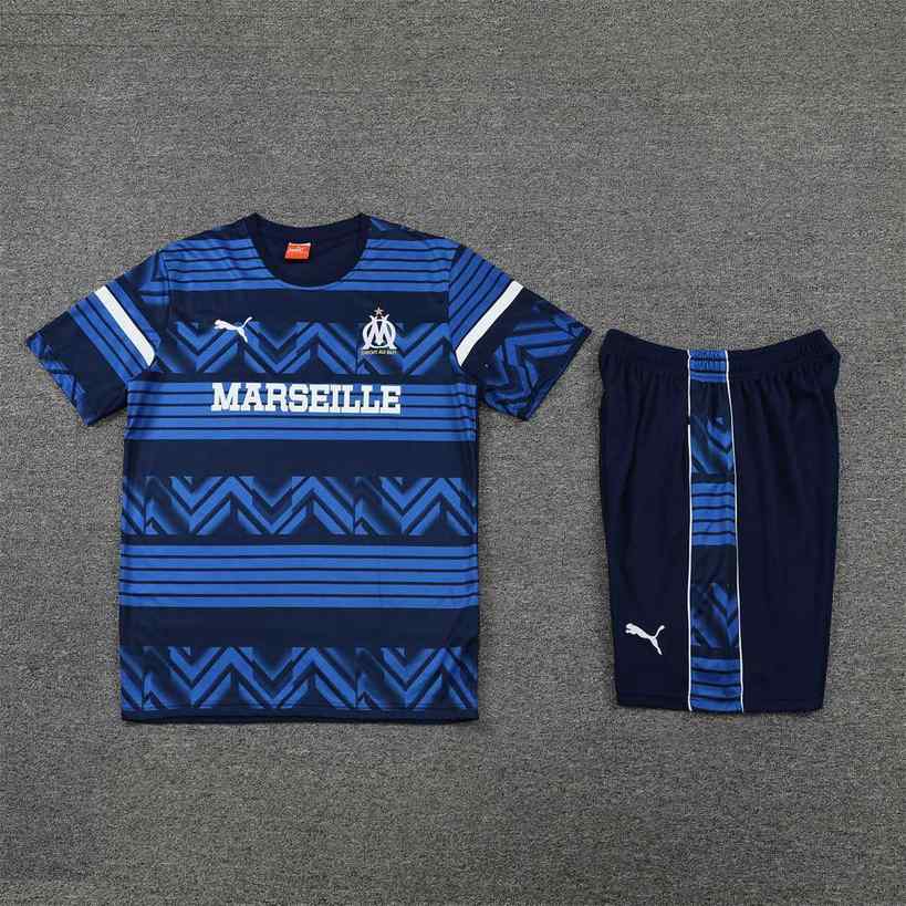 22-23 Marseille training suit short sleeve kit blue