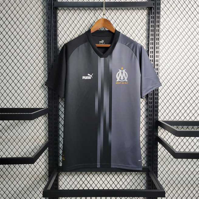 23-24 Marseille black and gray Training Suit