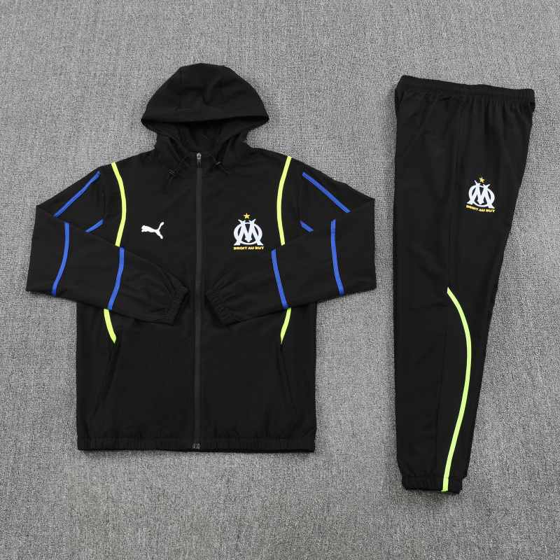 Marseille 2025/26 Black Windbreaker suit S-2XL