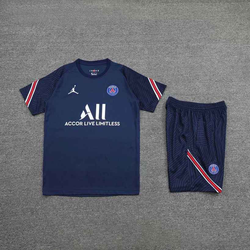 20-21 PSG Royal Blue Short Sleeve Training Suit