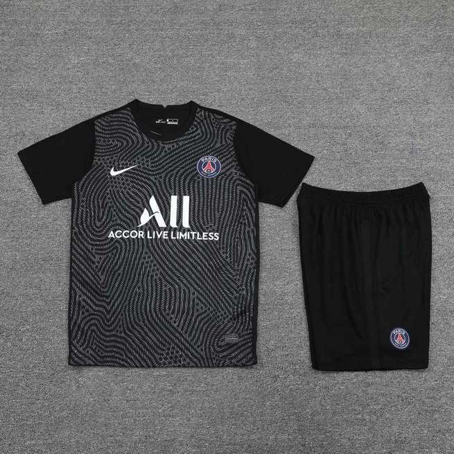 20-21 PSG black short sleeve goalkeeper