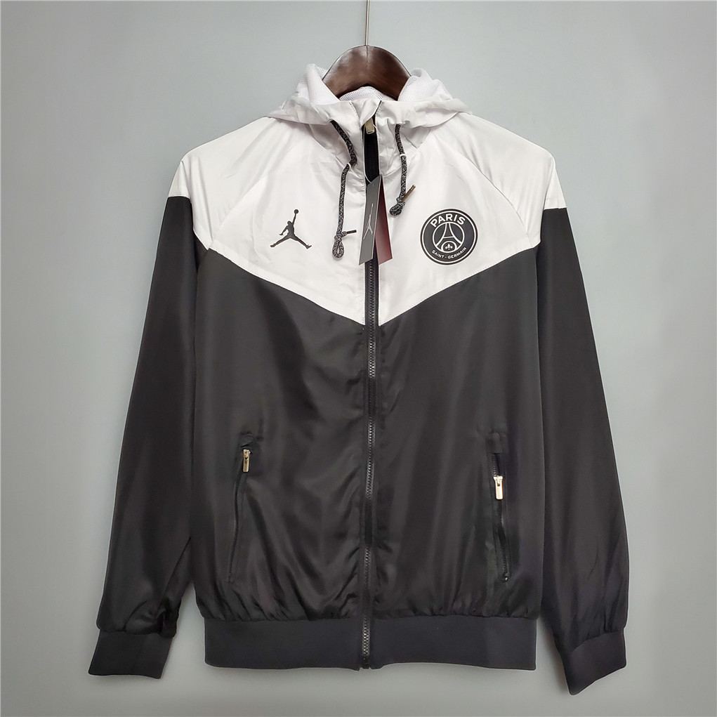 20-21 PSG black/white classic style windbreaker