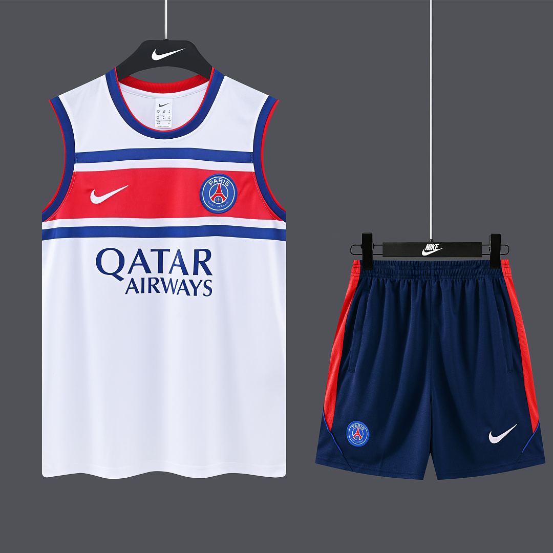 2026/27 PSG White Vest Suit S-2XL